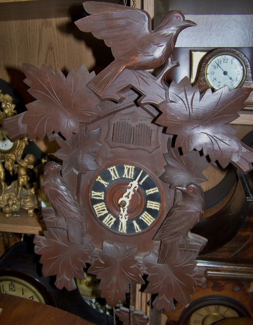  23" Cockoo &amp; Quail Clock