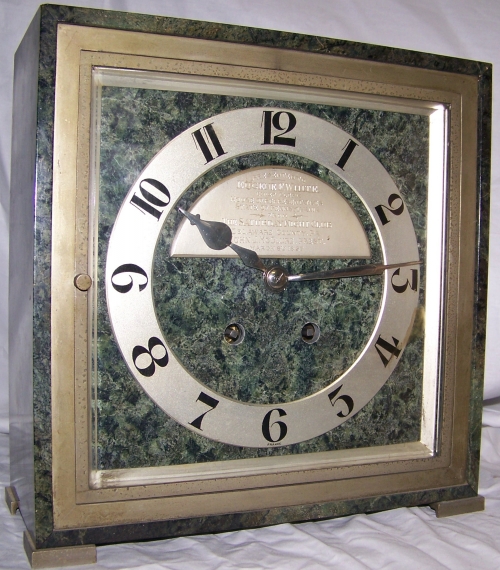 French Onyx Mantle Clock 